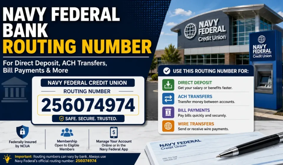 navy federal bank routing number