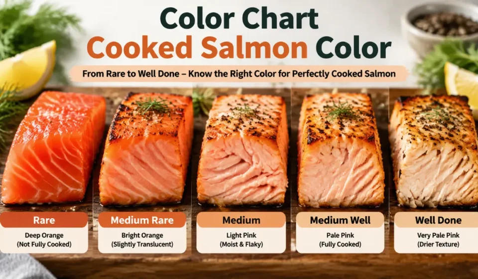 Color Chart Cooked Salmon Color