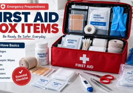 first aid box items